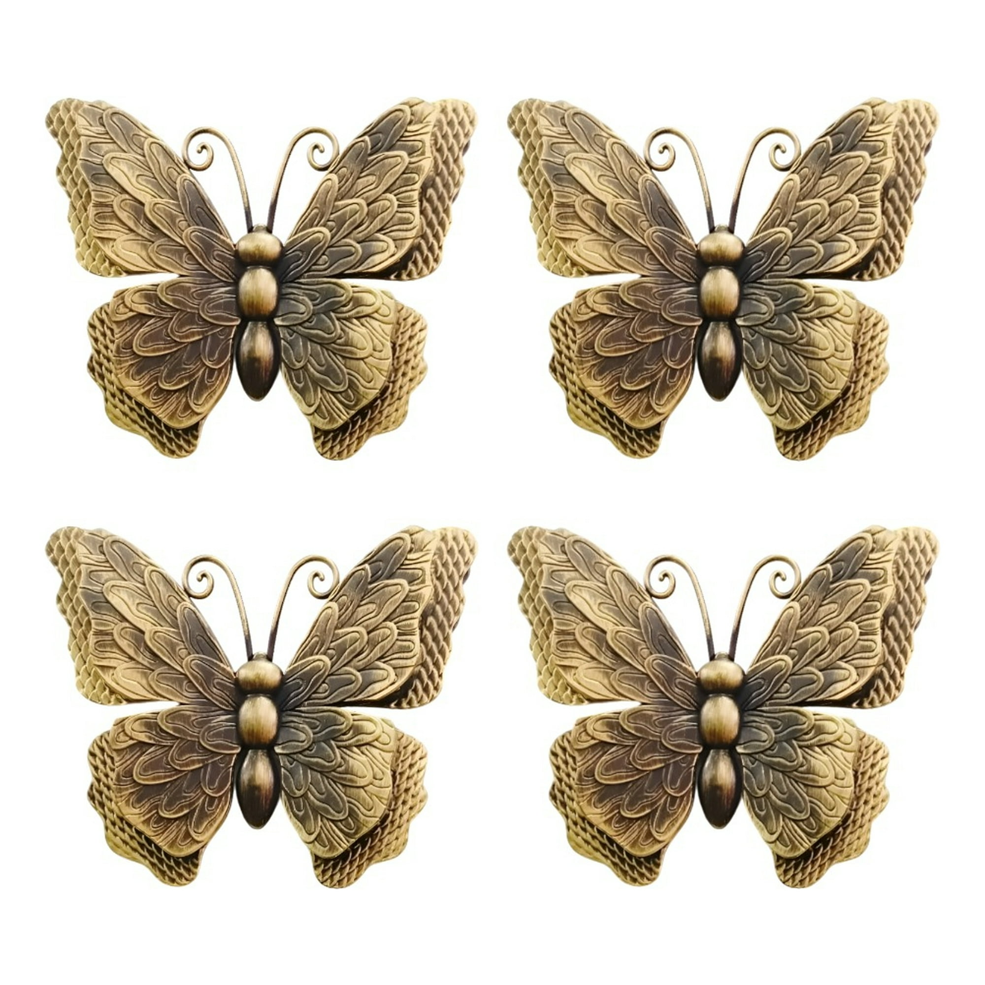 Genérico - Set Decorativo Pared Mariposa 3d Arte Estatua Bronce Jhn