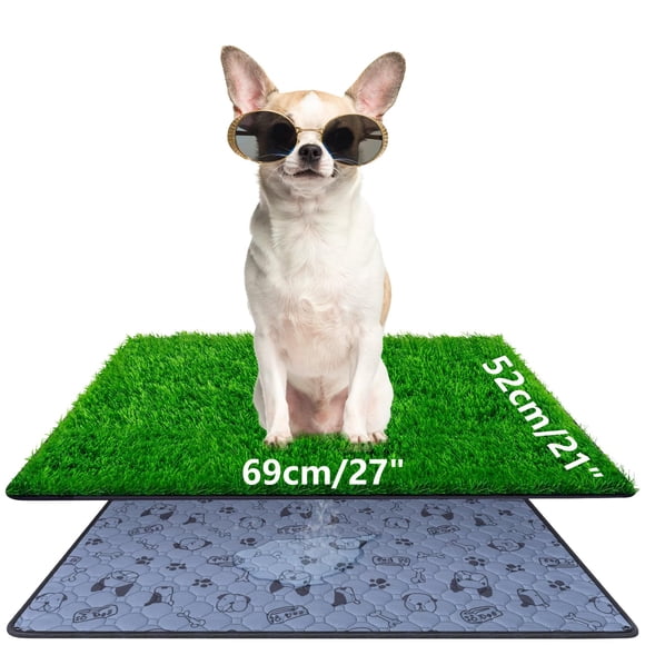 Alckijy Tapete para orina para perros 69 x 52 cm, césped artificial reutilizable