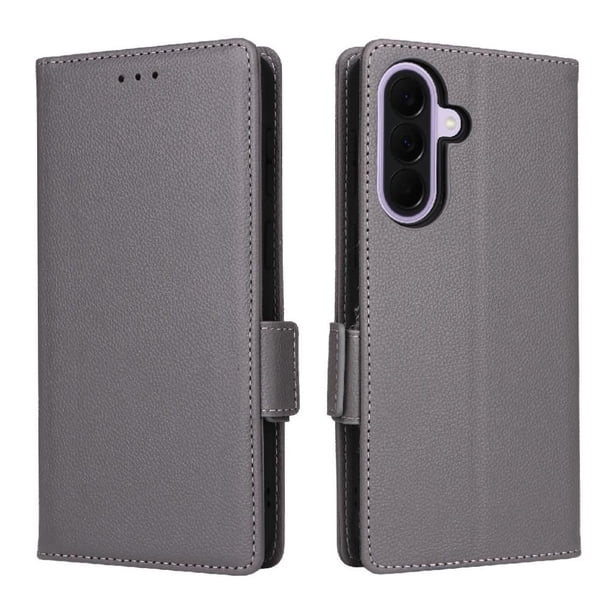Funda Cartera para Samsung Galaxy A37 5G Tapa Flip con Ranuras y Soporte Gris