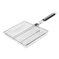 Magideal - Barking Basking Basking Acero Inoxidable Con Mango Extraíble De Rejillas De Rejilla De Rejilla De Parrilla Fácil De Limpiar Para Carne De Pescado De C