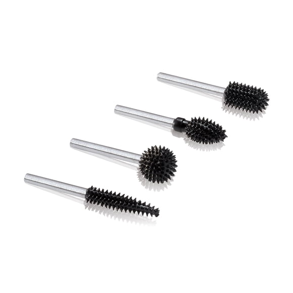 Kit de rebabas rotativas Kutzall para tallar madera muy gruesa, 4 piezas