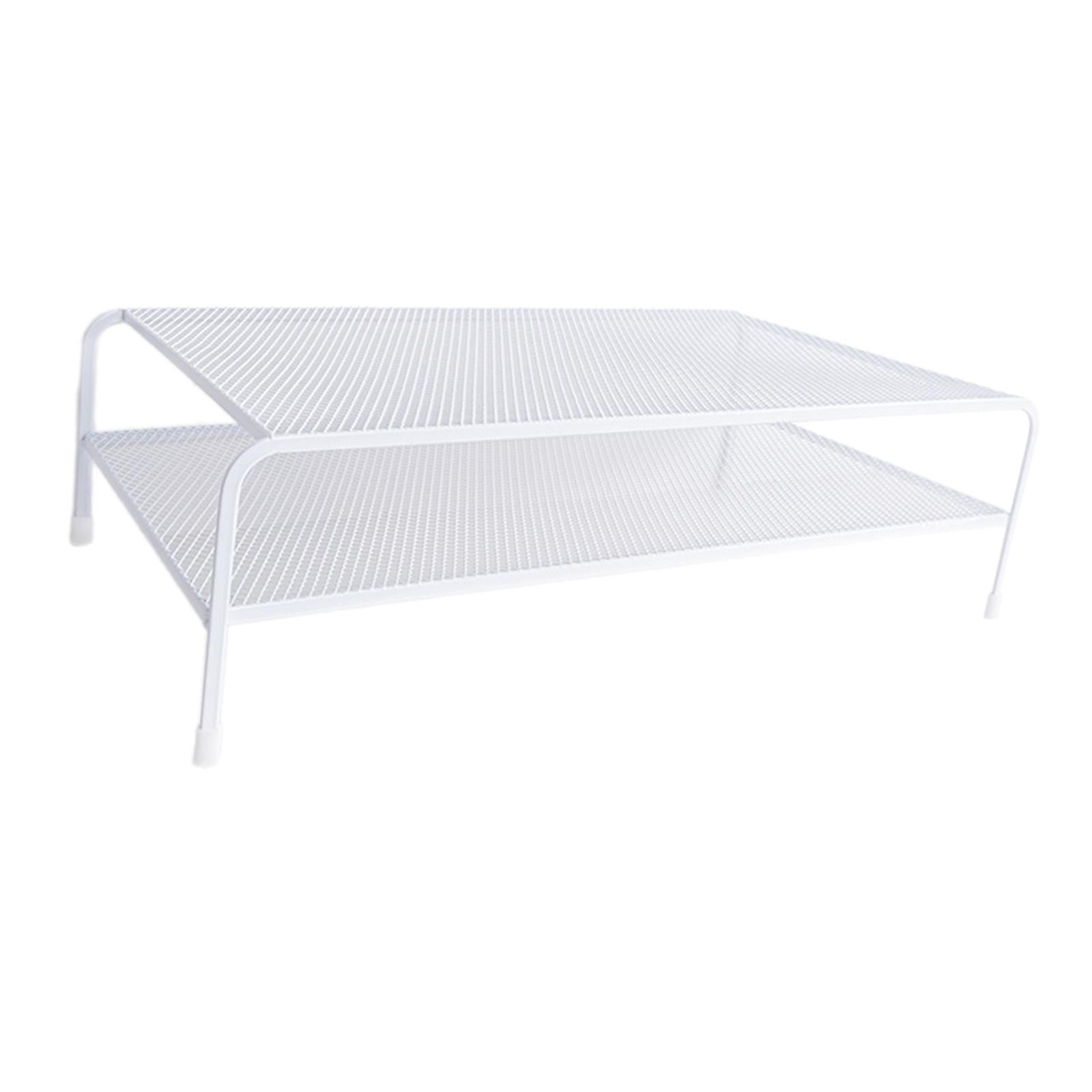 Magideal - Soporte Para De Computadora, Soporte De Exhibición De Hierro De Mesa, Instalación Gratuita, Soporte De Resistente, Estante Versátil Doble Capa