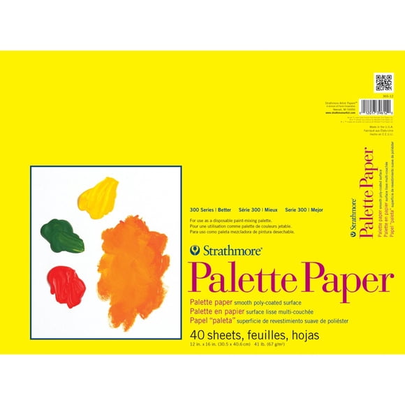 Bloc de papel tipo paleta Strathmore serie 300, 12 x 16 pulgadas, 40 hojas