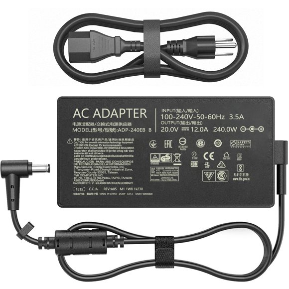Cargador Serenoxa 240W 20V 12A para portátil Asus ROG 100‑240V