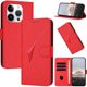 thumbnail image 1 of Funda Cartera Fibra de Carbono para iPhone 14 Pro Max con Soporte y Cierre Magnético Rojo, 1 of 6
