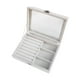 thumbnail image 2 of Caja De Joyería De Viaje Portátil, Ventana Transparente Para Pulseras, Anillos, Pendientes, 3 Rejillas, 2 of 5