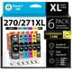 thumbnail image 1 of Cartuchos de tinta Smart Ink compatibles con Canon Pixma PGI-270XL PGI 270 XL CLI-271XL CLI 271, paquete de 6 unidades para Canon TS9020 TS8020 MG7720, 1 of 6