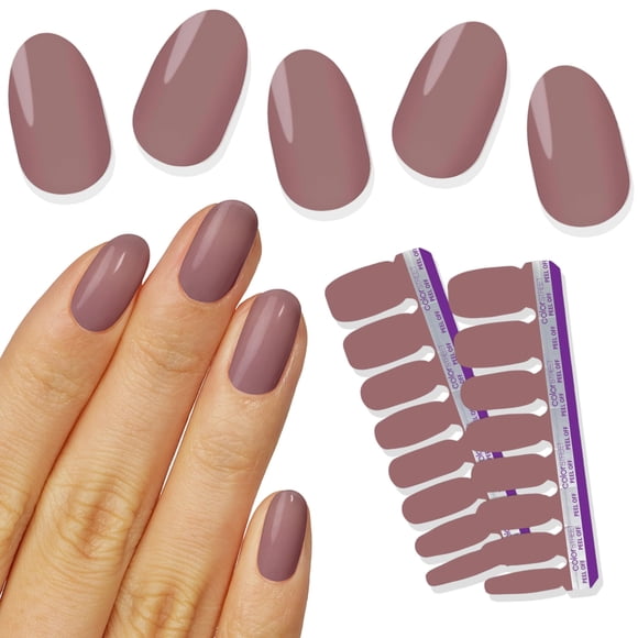 Esmalte de uñas Color Street Sheer Deep Mauve - 16 tiras