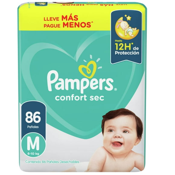 Pañales Confort Sec M x 86 Ud