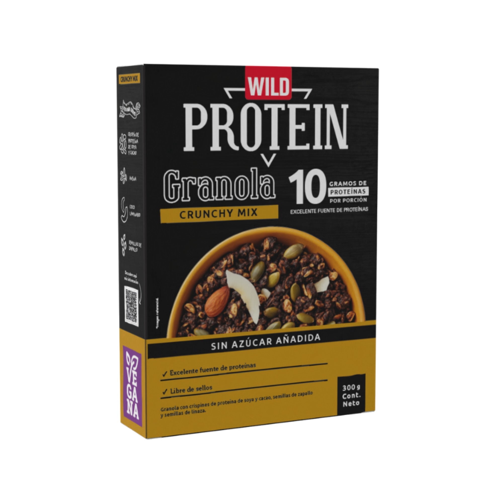 Granola Crunchy Proteína 300 g Wild Protein