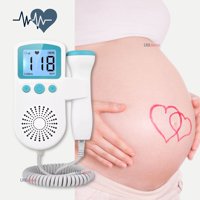 Line - Monitor Fetal Doppler Latidos Fetales Corazón Bebé Blanco Azul