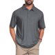 thumbnail image 1 of INSPIRE CHIC Camisas Polo de Hombre de Verano Casual de Manga Corta Ligeras y Transpirables XL Gris Oscuro, 1 of 5
