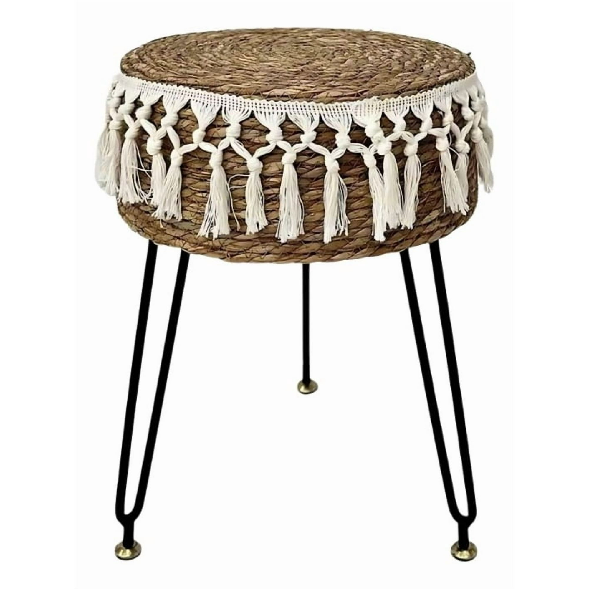 Genérico - Taburete Decorativo Reposapiés Redondo Multifuncional Jhn