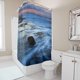 thumbnail image 1 of Cortina de ducha con diseño de olas, con ganchos, 167 x 183 cm, 1 of 3