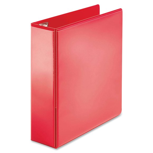 Anillo en D rojo de Binder Business Source con 4 bolsillos