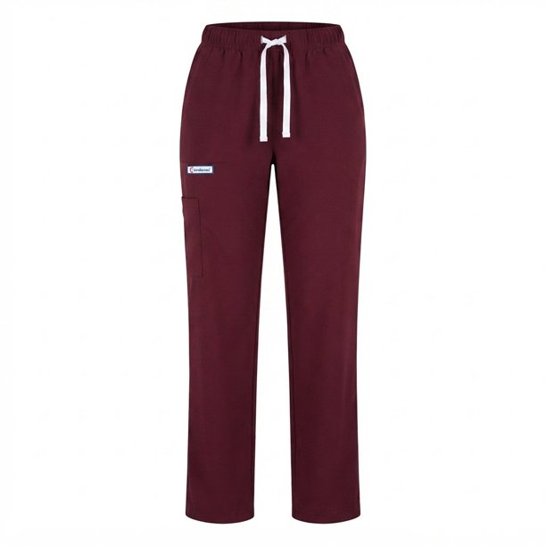 Pantalón clínico Recto Anti fluidos. - Burdeo