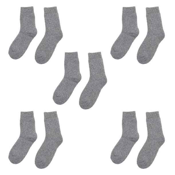 5 pares de calcetines de lana gruesos, térmicos, para senderismo, botas de invierno cálidas, calcetines gruesos, suaves y acogedores para clima frío.