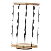 Bothyi - Expositor De Patatas Fritas Con Base De Madera Para Tiendas De Aperitivos Envasados En Color Marrón