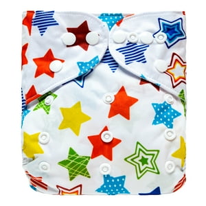 Pequelandia - Pañal De Tela Lavable - Estrellas Colores