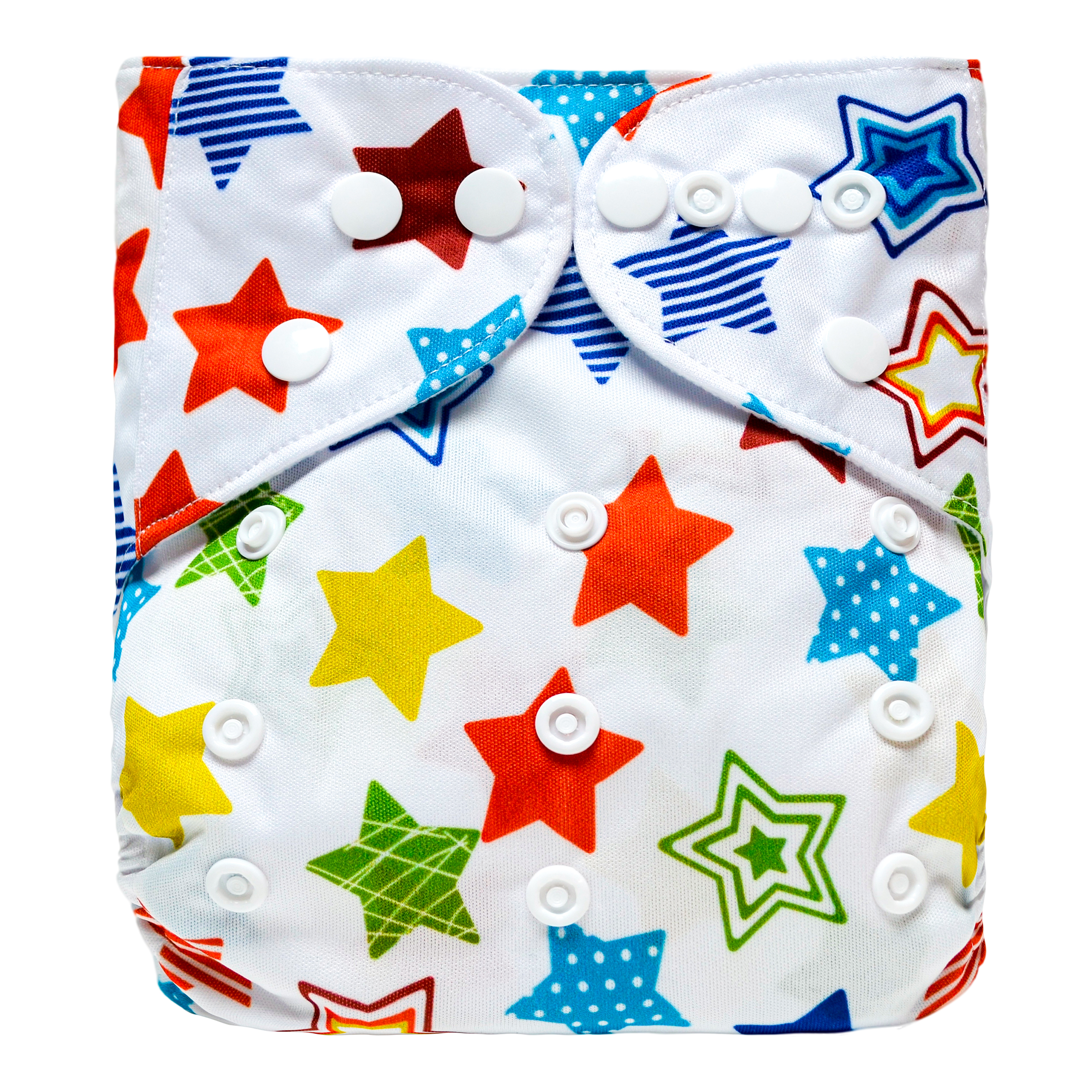 Pequelandia - Pañal De Tela Lavable - Estrellas Colores