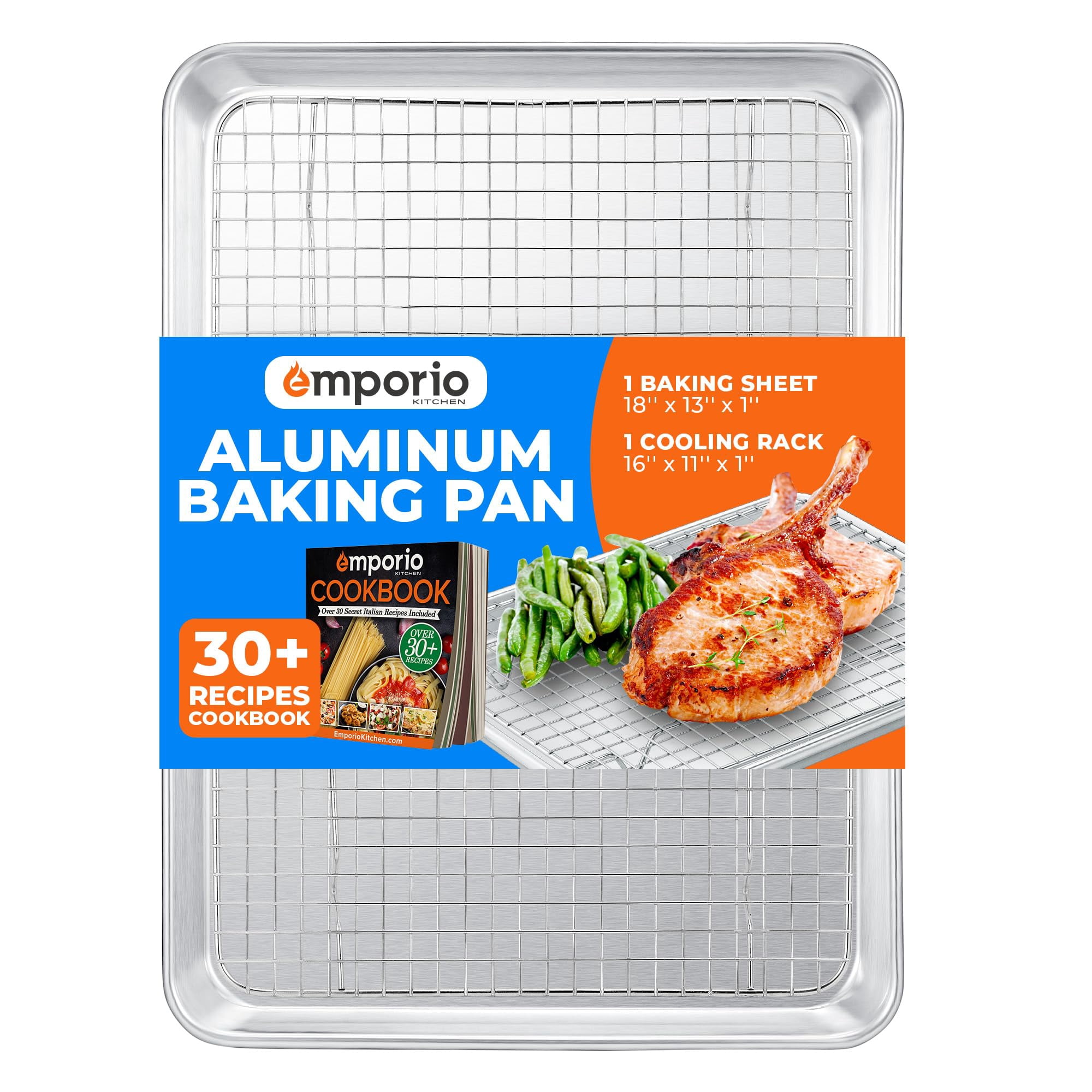 Juego De Bandejas Para Hornear Emporio Kitchen 33 X 46 Cm De Aluminio Apto Para Horno