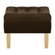 thumbnail image 1 of Pouf Wood 1c Felpa 05 Chocolate, 1 of 4