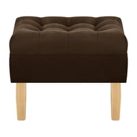 Bodevir - Pouf Wood 1C Felpa 05 Chocolate