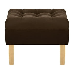 Bodevir - Pouf Wood 1C Felpa 05 Chocolate