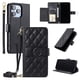 thumbnail image 5 of Funda tipo billetera FOXDOCK para iPhone 13 Pro Max – Tapa abatible con correa para mujer, 5 of 5