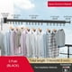 thumbnail image 1 of 1pc Aluminum Alloy Folding Drying Rack, Clothes Drying Rack, Foldable Telescopic Drying Rack, Wall-mounted Collapsible Drying Rack, Space Saver Clothes Rack With Hooks, For Balcony, Laundry, Bathroom, 1 of 3