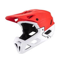 Magideal - Casco De Bicicleta De Montaña, Casco De Ciclismo Para Adultos, Cómodo Y Transpirable Con Mentonera Extraíble, Para Bicicleta De Montaña Y Carretera. Rojo Blanco