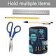 thumbnail image 5 of Servicio de Jurado-theme Cylinder Pen Holder Pencil Organizer with Flannel Lining PVC Leather Material Cardboard Base for study work 10*8CM, 5 of 6