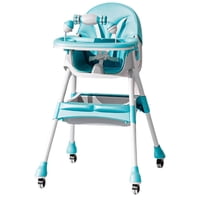 Mundo Online - Silla Comer Bebe Doble Altura Safe Baby Entretenida Celeste