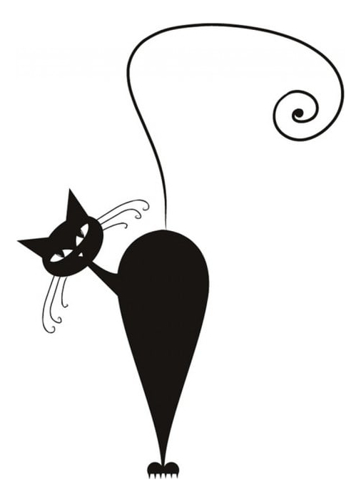 Rienda Libre Graphics - Decomural Black Cat Halloween Ws-17132