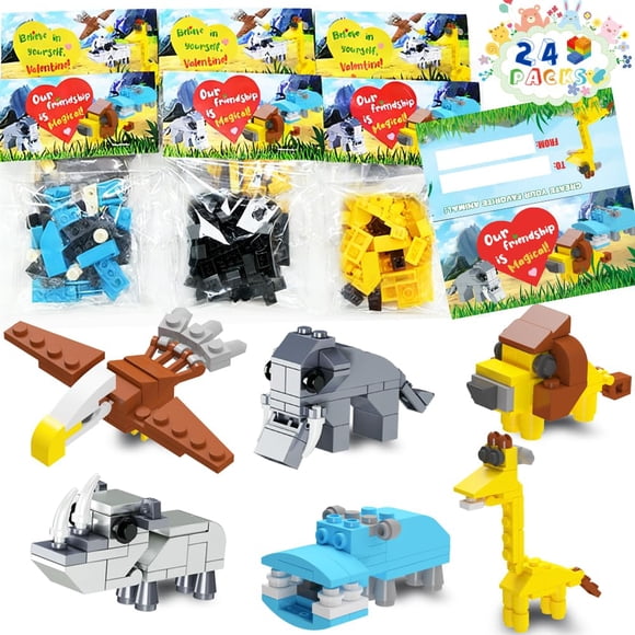 Building Blocks Safari Animal 24 Paquetes Para Niños