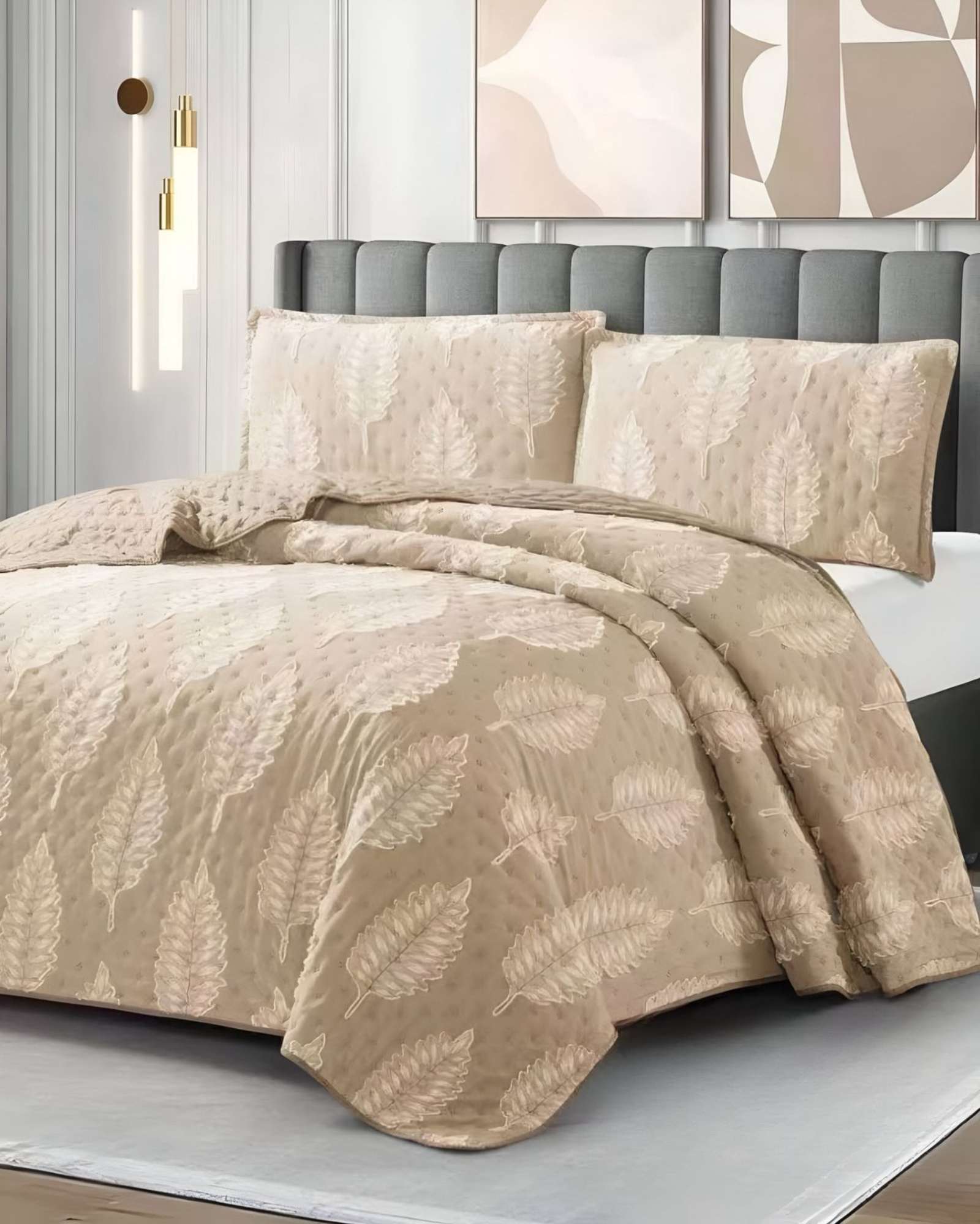 Meipulis - Cobertor Colcha Quilt Tufting De Lujo Suave King