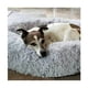 thumbnail image 2 of Cama redonda suave para perros extragrande, lavable y con cojín, de lujo, con forma de donut para perros grandes, 80 cm de largo, gris claro, 2 of 5
