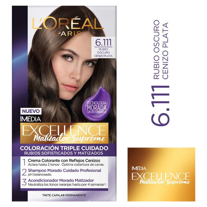 Excellence Matizador Supreme 6.111 Rubio Oscuro Cenizo Plata