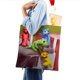 thumbnail image 4 of Gang Beast Bolso de tela con estampado de lienzo para mujer, bolsa de compras reutilizable y estética, con cremallera interior, regalo para mujer,38*45cm., 4 of 6