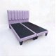 thumbnail image 1 of Cama 2 Plazas Con Respaldo y bases divididas de 150 X 190cm Tapizada en Lino Morado Claro, 1 of 5