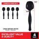 thumbnail image 2 of Juego de 4 Cucharas Grandes de Plástico Negro para Servir – Stock Your Home, 2 of 7