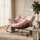thumbnail image 5 of Sillon Mecedor Silla Mecedora Sitial Moderna Talla Xl Rosa Liso, 5 of 8