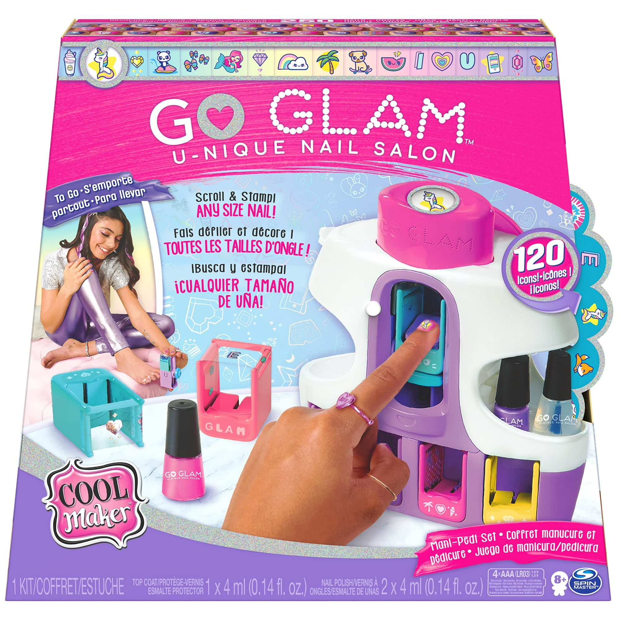 Salón De Uñas Cool Maker Go Glam U-nique Con Estampado Y Secador