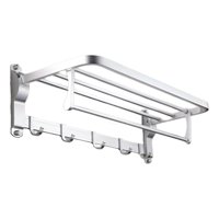 Genérico - Toallero Baño Barra Múltiple Soporte Plegable Doble Jhn