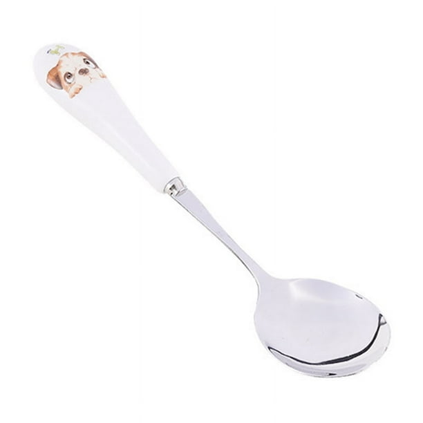 Cute Cartoon Children Spoon Stainless Steel Creative Baby Utensil Coffee Tea Dessert Tableware Kids Learning Dinnerware MBG0389