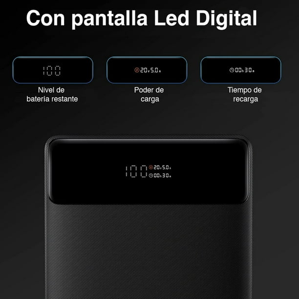 Batería Externa 100W USB C Notebook Mac y celular | Lider