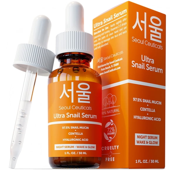 Serum Seoulceuticals Snail Mucin 97 5% Con Ácido Hialurónico 30 Ml