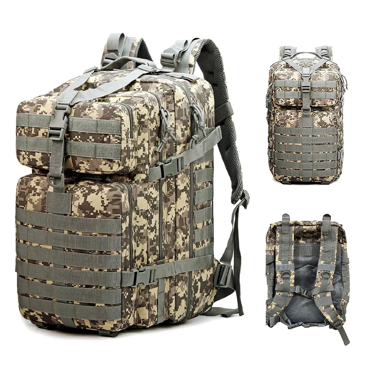 Mochila De Táctica Militar 45l Camuflaje Overfit Trekking