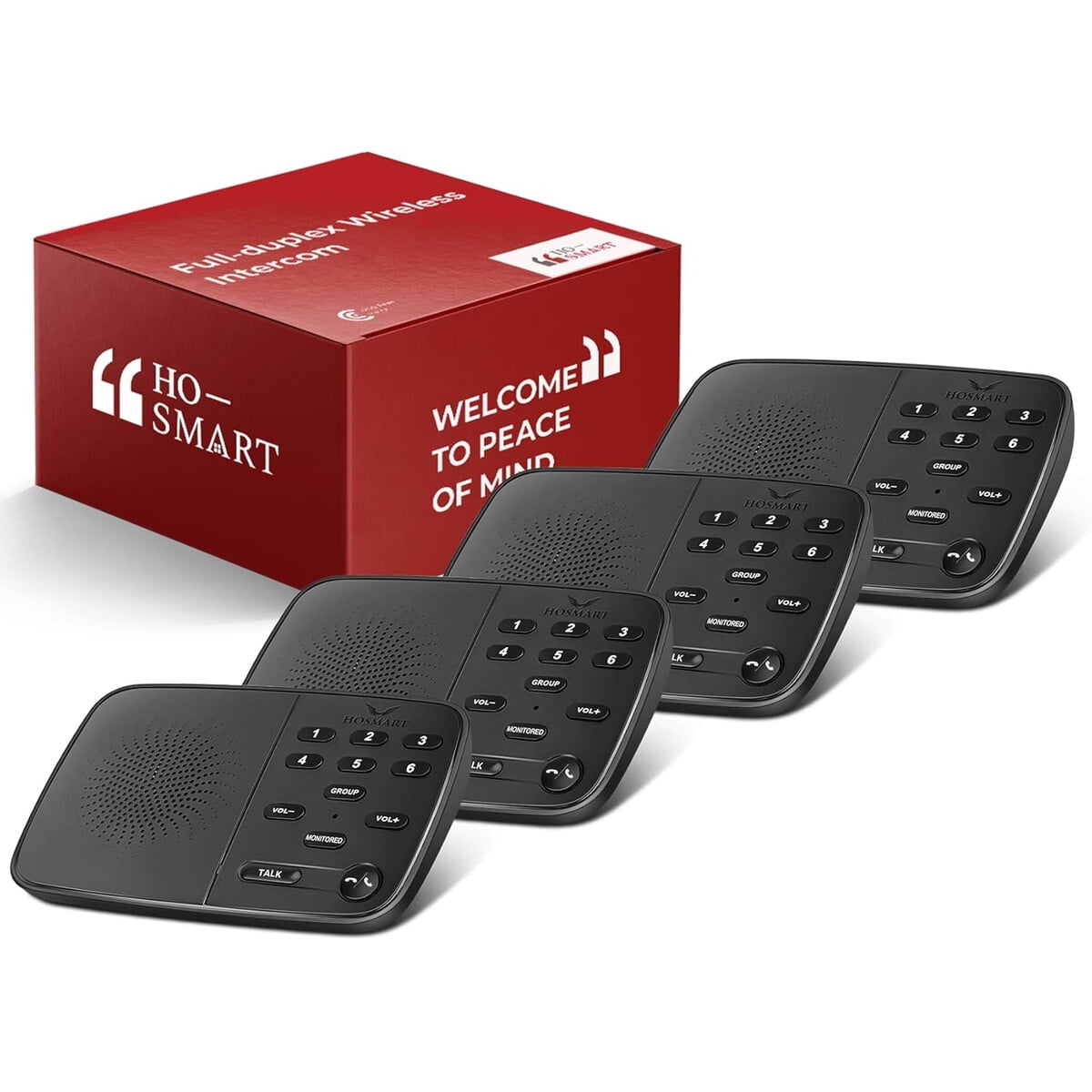Hosmart - Intercomunicador Ultraspeak Pro Hy812 4 Unidades Full Dúplex