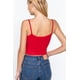 thumbnail image 2 of Top CCwholesalesclothings Algodón Spandex Cuello Redondo Copa Removible Rojo Intenso, 2 of 5